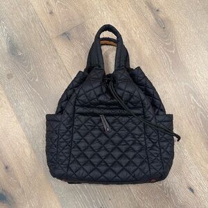 MZ Wallace Metro Convertible Backpack. Black